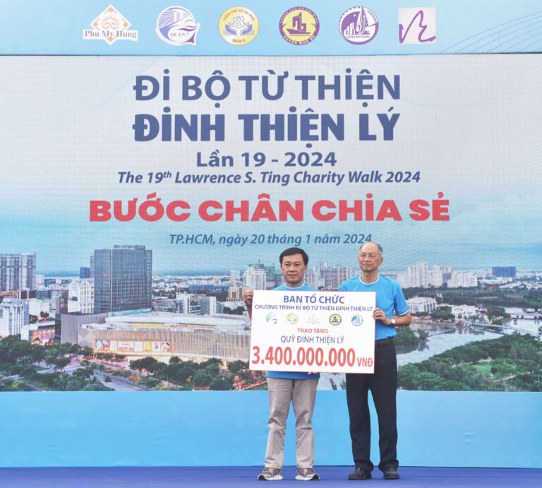 Hơn 3,4 tỷ đồng được vận động từ chương trình Đi bộ từ thiện Đinh Thiện Lý lần 19-2024