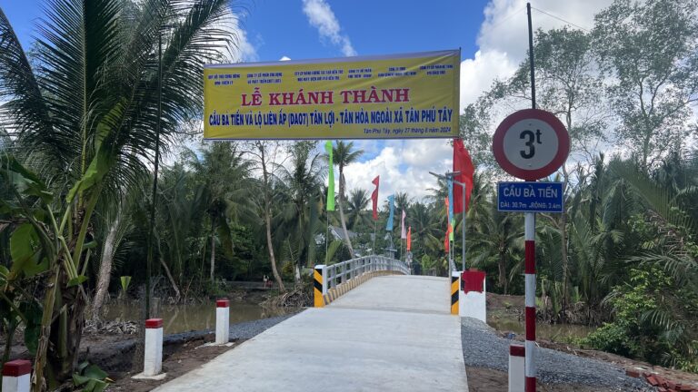 Lawrence S. Ting Foundation sponsors the construction of a rural bridge in Ben Tre