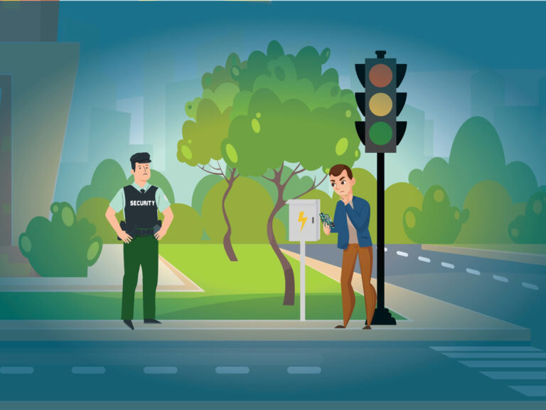 Suspect detained for stealing traffic light control unit